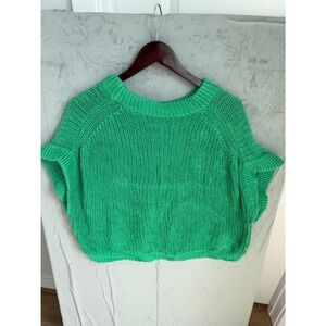 Apiece Apart Olivia Linen Vest Chunky Knit Minimalist Women S Green Cropped